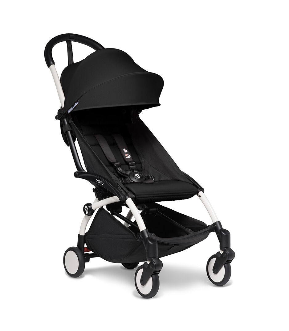 YoYo² Stroller White Frame with Black Textiles, Black, mainview